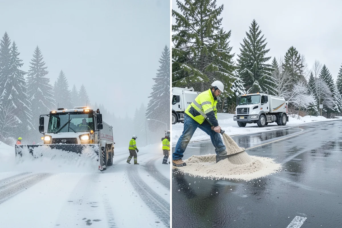 Industrial Facility Sidewalk Clearing in Auburn, King County, WA - Identify worker walkways between lots, gates, and buildings