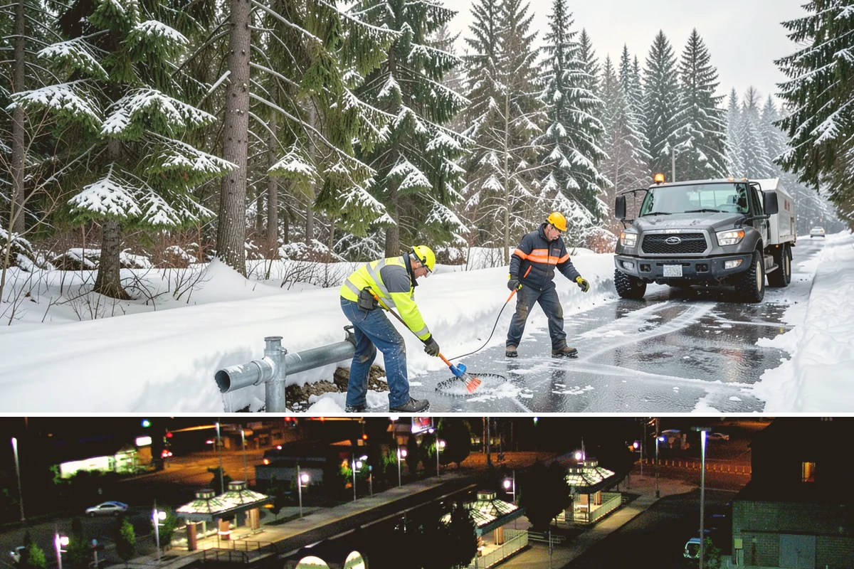 Industrial Facility Sidewalk Clearing in Auburn, King County, WA - Industrial demand holds from December through February, when overnight shifts face the worst refreeze on yard walkways before...