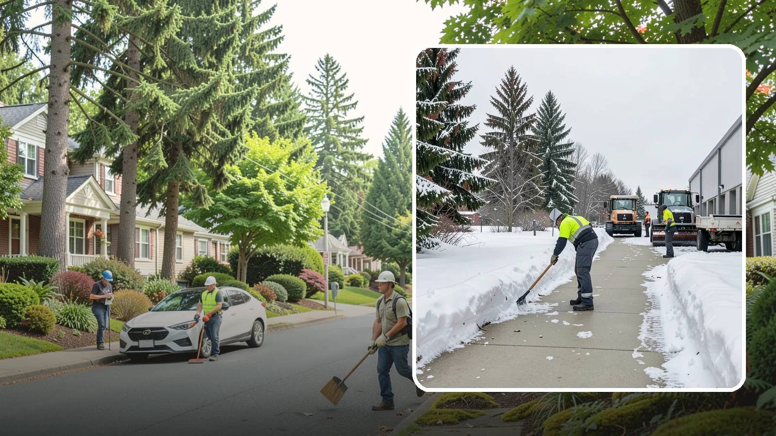 Industrial Facility Sidewalk Clearing in Beaux Arts Village, King County, WA - Worker-safety sidewalk clearing for Western Washington industrial facilities, keeping crew walkways between buildings and lots...