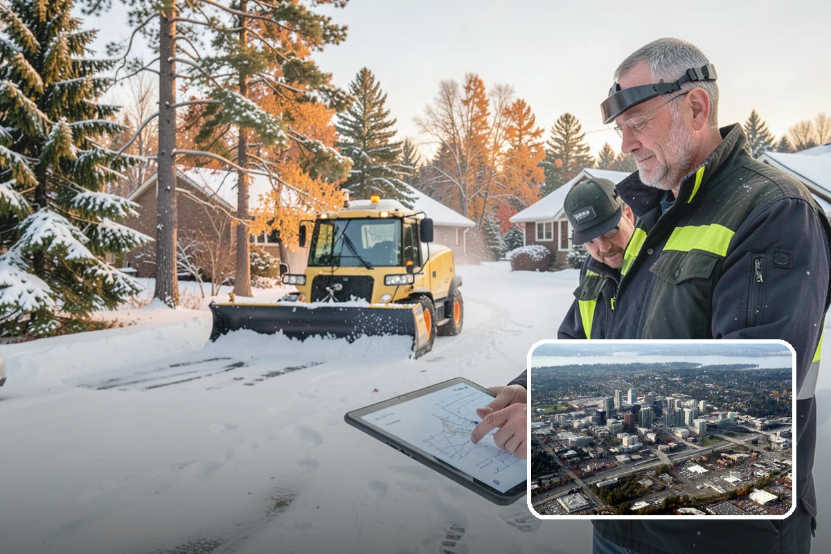 Industrial Facility Sidewalk Clearing in Bellevue, King County, WA - Reduces Washington L and I worker injury claims and lost time