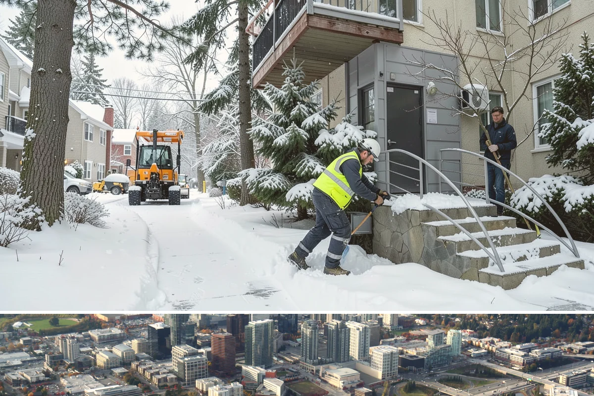 Industrial Facility Sidewalk Clearing in Bellevue, King County, WA - Industrial demand holds from December through February, when overnight shifts face the worst refreeze on yard walkways before...