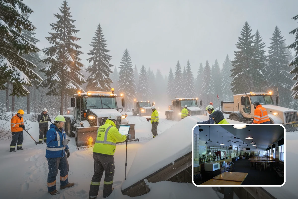 Industrial Facility Sidewalk Clearing in Black Diamond, King County, WA - Reduces Washington L and I worker injury claims and lost time
