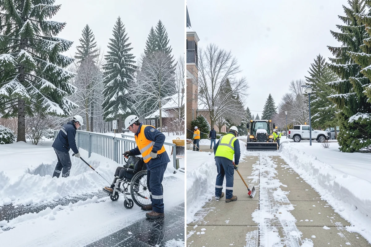 Industrial Facility Sidewalk Clearing in Bonney Lake, Pierce County, WA - Identify worker walkways between lots, gates, and buildings
