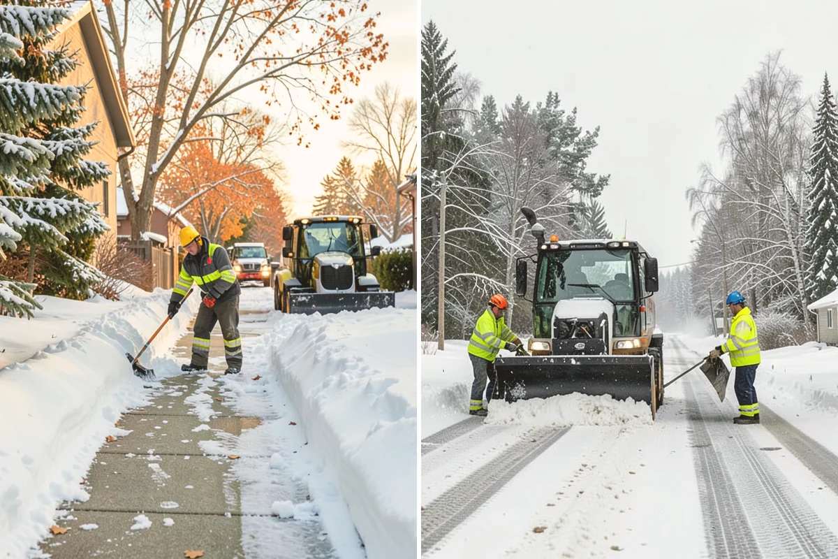 Industrial Facility Sidewalk Clearing in Brier, Snohomish County, WA - Identify worker walkways between lots, gates, and buildings
