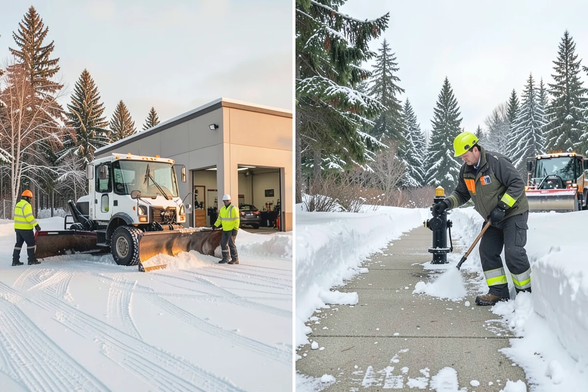 Industrial Facility Sidewalk Clearing in Buckley, Pierce County, WA - Identify worker walkways between lots, gates, and buildings