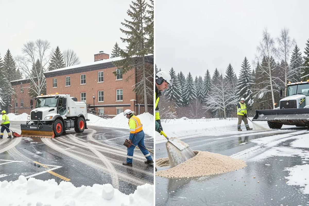 Industrial Facility Sidewalk Clearing in Burien, King County, WA - Identify worker walkways between lots, gates, and buildings