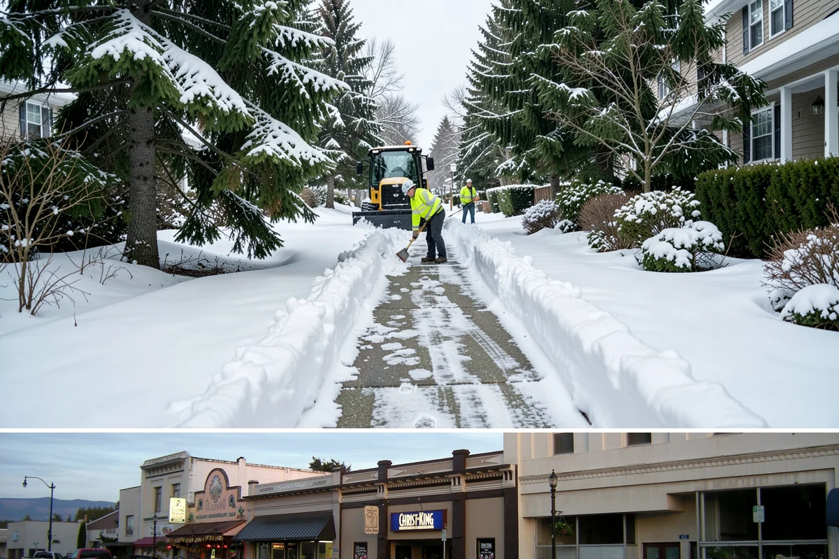 Industrial Facility Sidewalk Clearing in Burlington, Skagit County, WA - Industrial demand holds from December through February, when overnight shifts face the worst refreeze on yard walkways before...