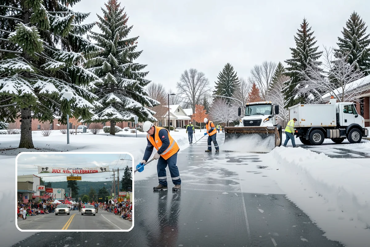 Industrial Facility Sidewalk Clearing in Carnation, King County, WA - Reduces Washington L and I worker injury claims and lost time