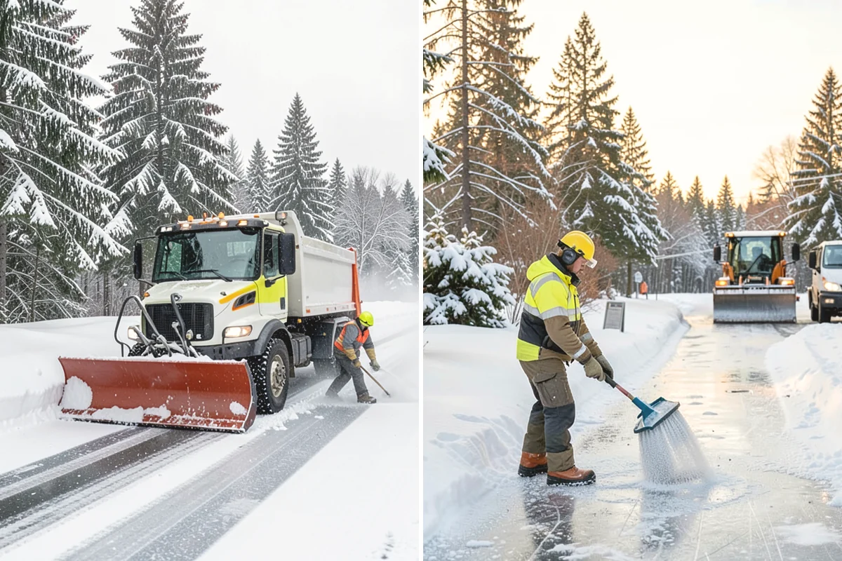 Industrial Facility Sidewalk Clearing in Carnation, King County, WA - Identify worker walkways between lots, gates, and buildings