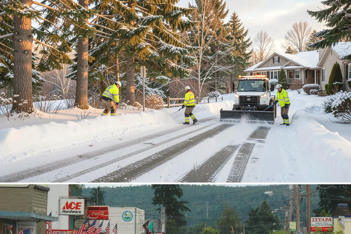 Industrial Facility Sidewalk Clearing in Carnation, King County, WA - Industrial demand holds from December through February, when overnight shifts face the worst refreeze on yard walkways before...