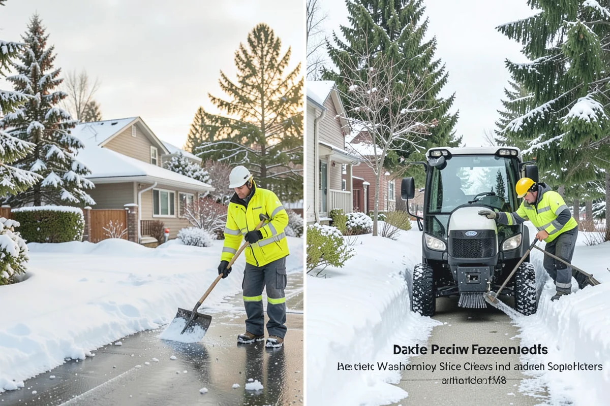 Industrial Facility Sidewalk Clearing in Coupeville, Island County, WA - Identify worker walkways between lots, gates, and buildings