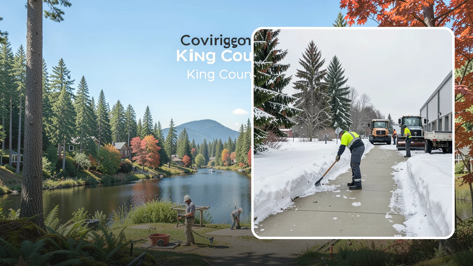 Industrial Facility Sidewalk Clearing in Covington, King County, WA - Worker-safety sidewalk clearing for Western Washington industrial facilities, keeping crew walkways between buildings and lots...