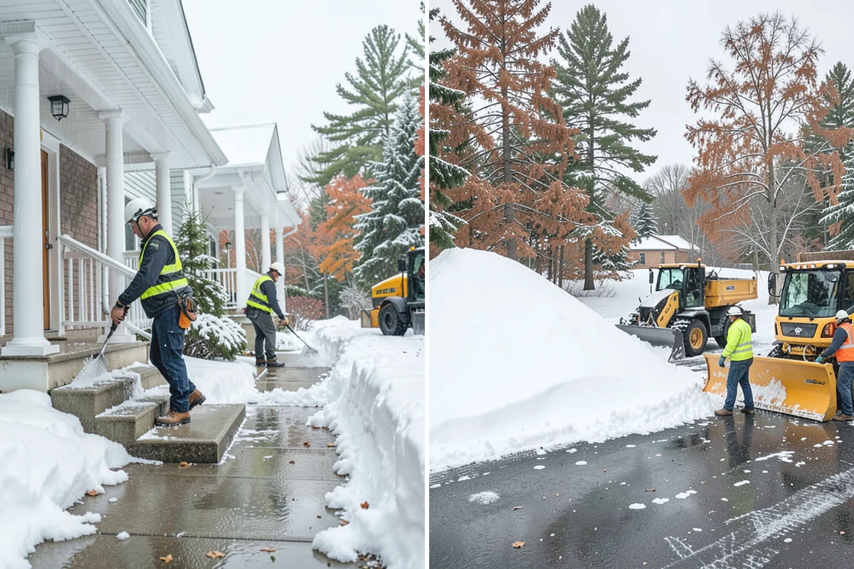 Industrial Facility Sidewalk Clearing in Darrington, Snohomish County, WA - Identify worker walkways between lots, gates, and buildings