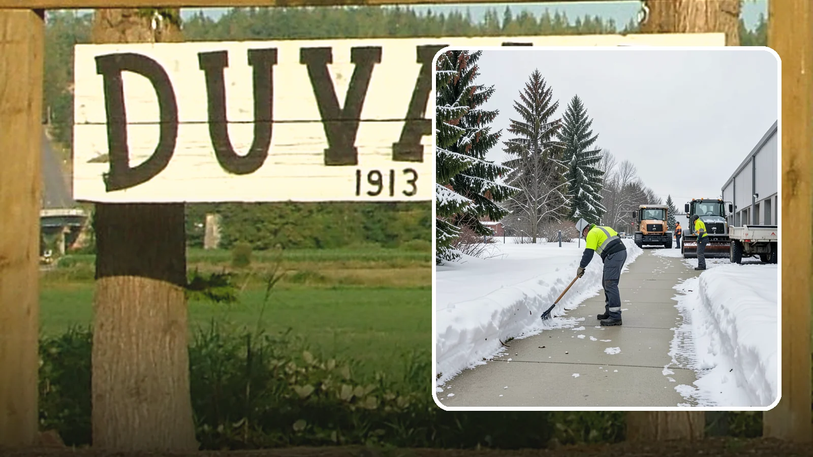 Industrial Facility Sidewalk Clearing in Duvall, King County, WA - Worker-safety sidewalk clearing for Western Washington industrial facilities, keeping crew walkways between buildings and lots...
