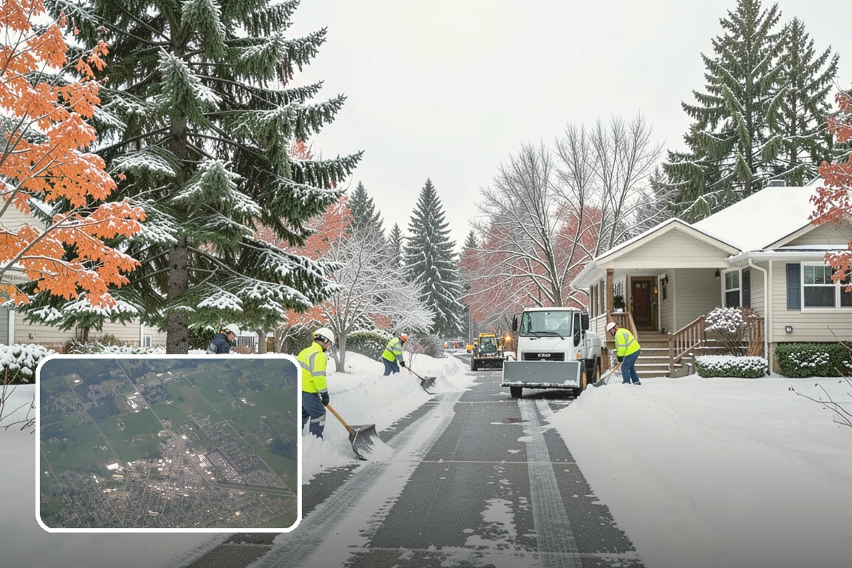 Industrial Facility Sidewalk Clearing in Enumclaw, King County, WA - Reduces Washington L and I worker injury claims and lost time