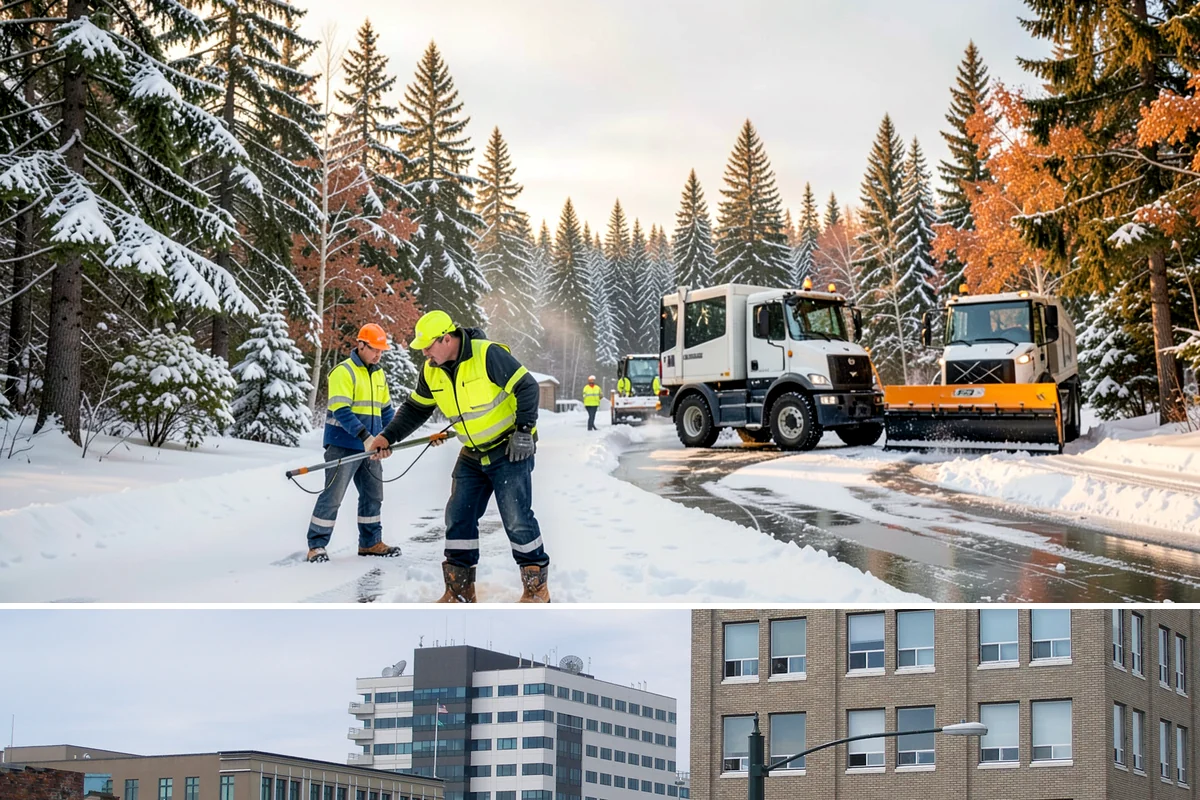 Industrial Facility Sidewalk Clearing in Everett, Snohomish County, WA - Industrial demand holds from December through February, when overnight shifts face the worst refreeze on yard walkways before...