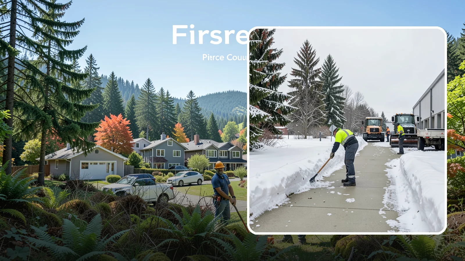 Industrial Facility Sidewalk Clearing in Fircrest, Pierce County, WA - Worker-safety sidewalk clearing for Western Washington industrial facilities, keeping crew walkways between buildings and lots...