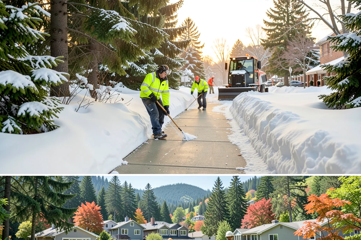 Industrial Facility Sidewalk Clearing in Fircrest, Pierce County, WA - Industrial demand holds from December through February, when overnight shifts face the worst refreeze on yard walkways before...