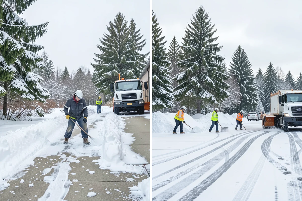 Industrial Facility Sidewalk Clearing in Granite Falls, Snohomish County, WA - Identify worker walkways between lots, gates, and buildings