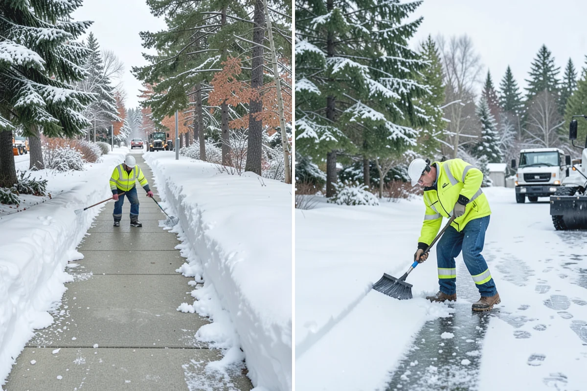 Industrial Facility Sidewalk Clearing in Hamilton, Skagit County, WA - Identify worker walkways between lots, gates, and buildings