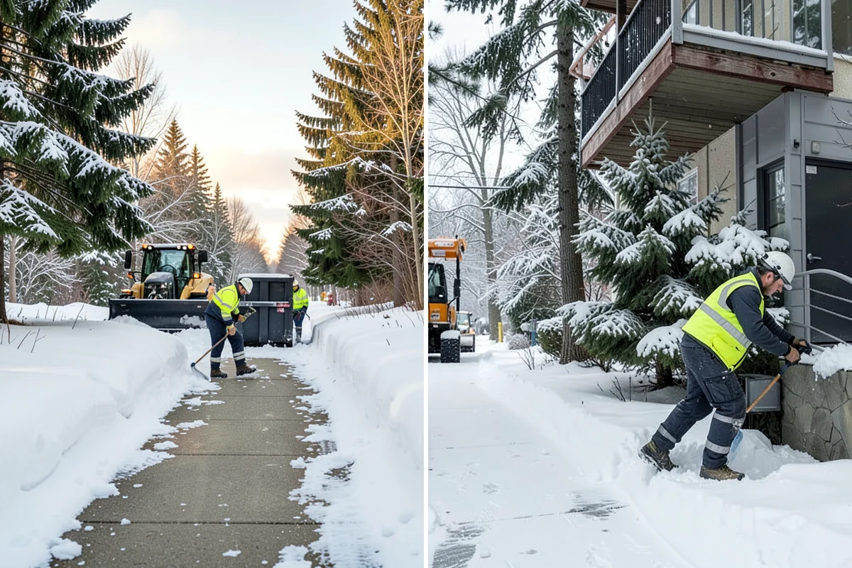 Industrial Facility Sidewalk Clearing in Hunts Point, King County, WA - Identify worker walkways between lots, gates, and buildings