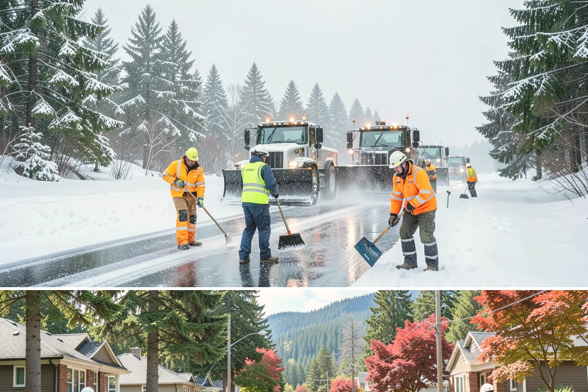 Industrial Facility Sidewalk Clearing in Hunts Point, King County, WA - Industrial demand holds from December through February, when overnight shifts face the worst refreeze on yard walkways before...