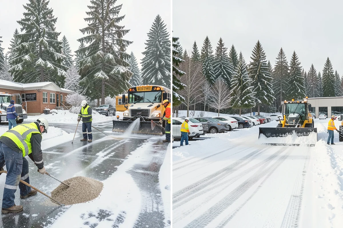 Industrial Facility Sidewalk Clearing in Index, Snohomish County, WA - Identify worker walkways between lots, gates, and buildings