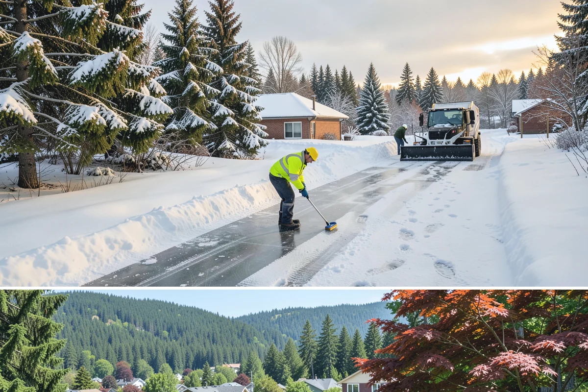 Industrial Facility Sidewalk Clearing in Index, Snohomish County, WA - Industrial demand holds from December through February, when overnight shifts face the worst refreeze on yard walkways before...
