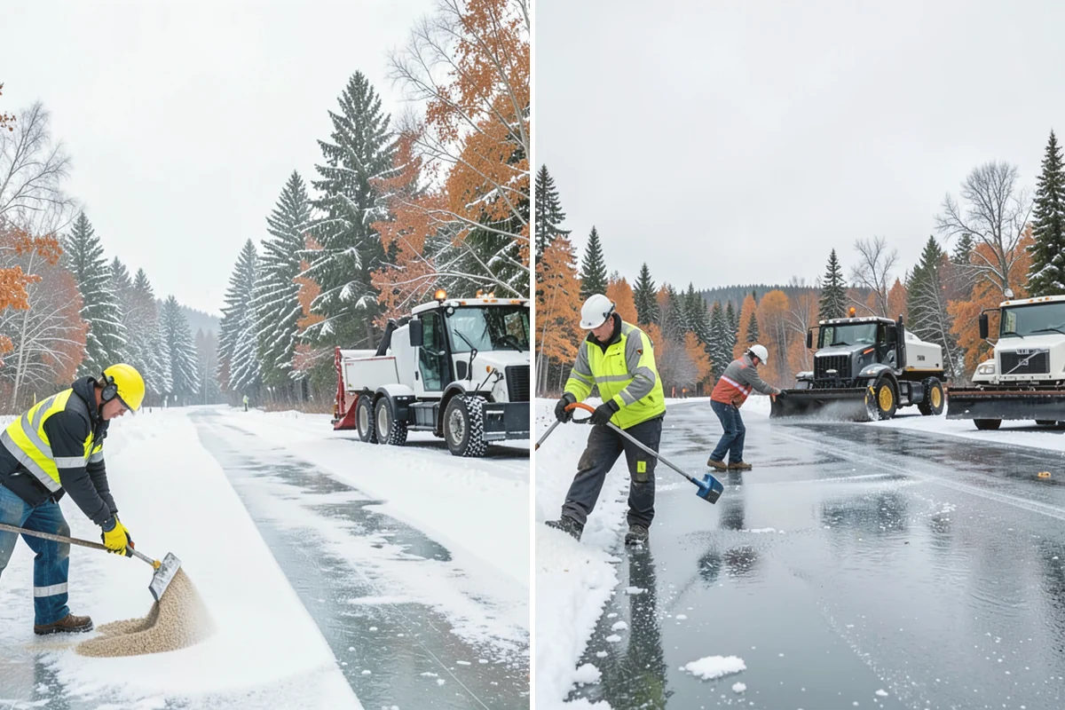 Industrial Facility Sidewalk Clearing in Issaquah, King County, WA - Identify worker walkways between lots, gates, and buildings