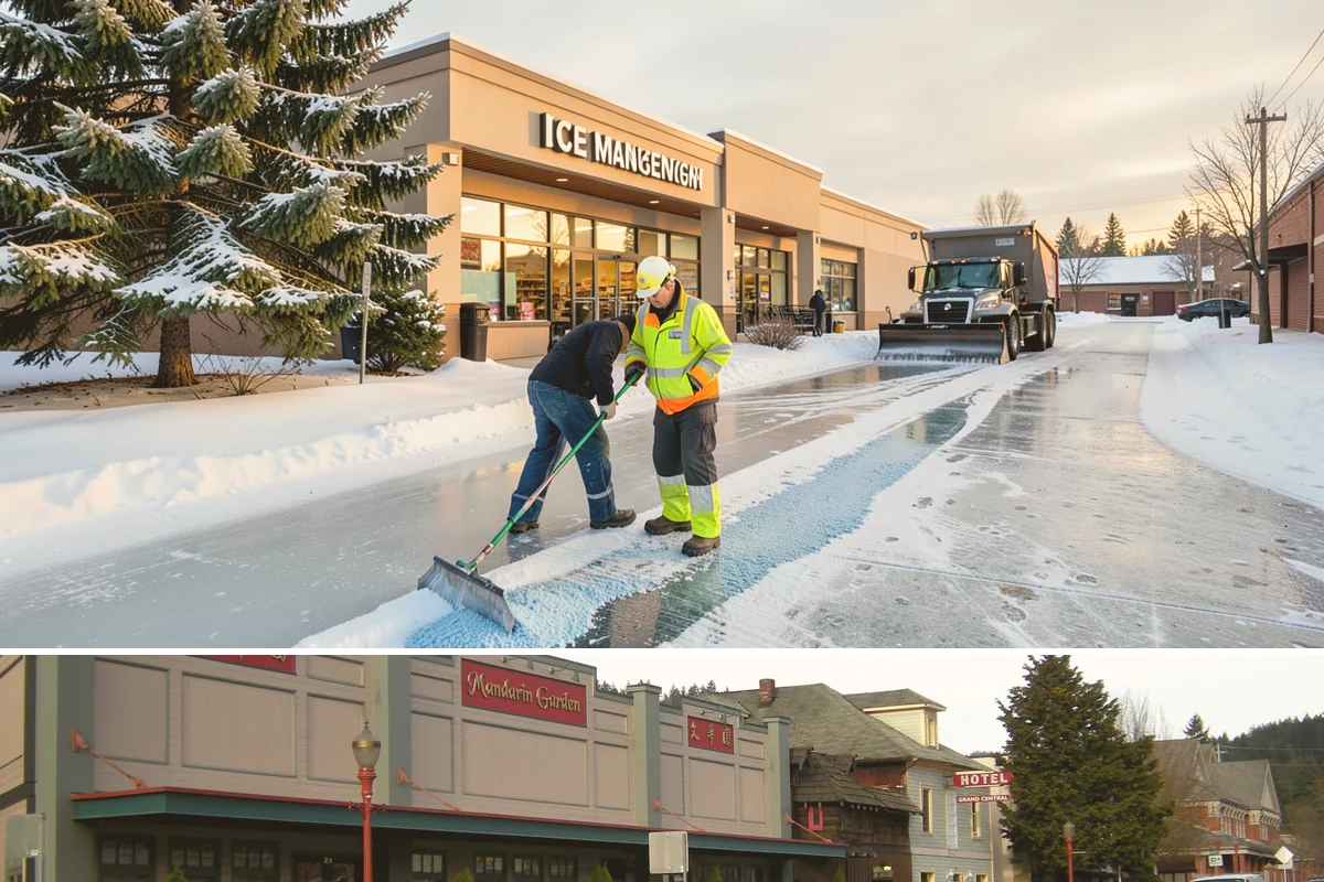 Industrial Facility Sidewalk Clearing in Issaquah, King County, WA - Industrial demand holds from December through February, when overnight shifts face the worst refreeze on yard walkways before...