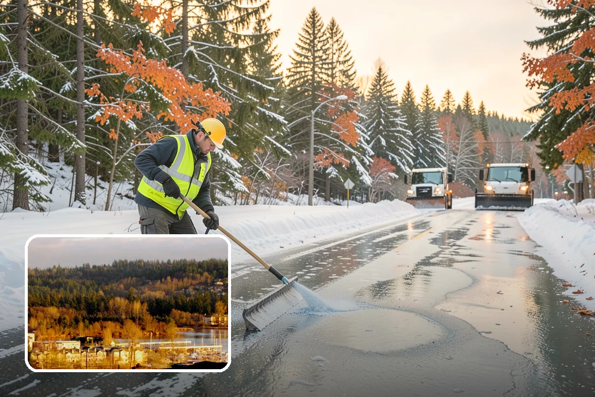 Industrial Facility Sidewalk Clearing in Kenmore, King County, WA - Reduces Washington L and I worker injury claims and lost time
