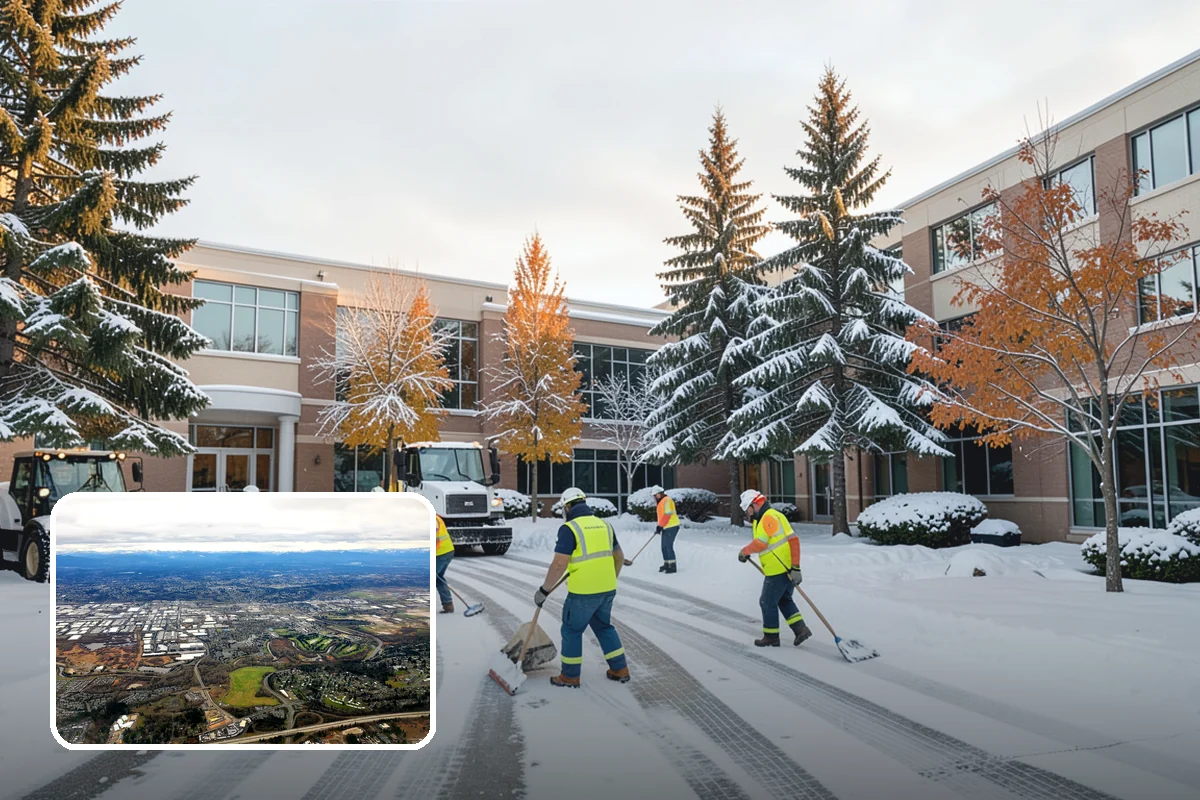 Industrial Facility Sidewalk Clearing in Kent, King County, WA - Reduces Washington L and I worker injury claims and lost time