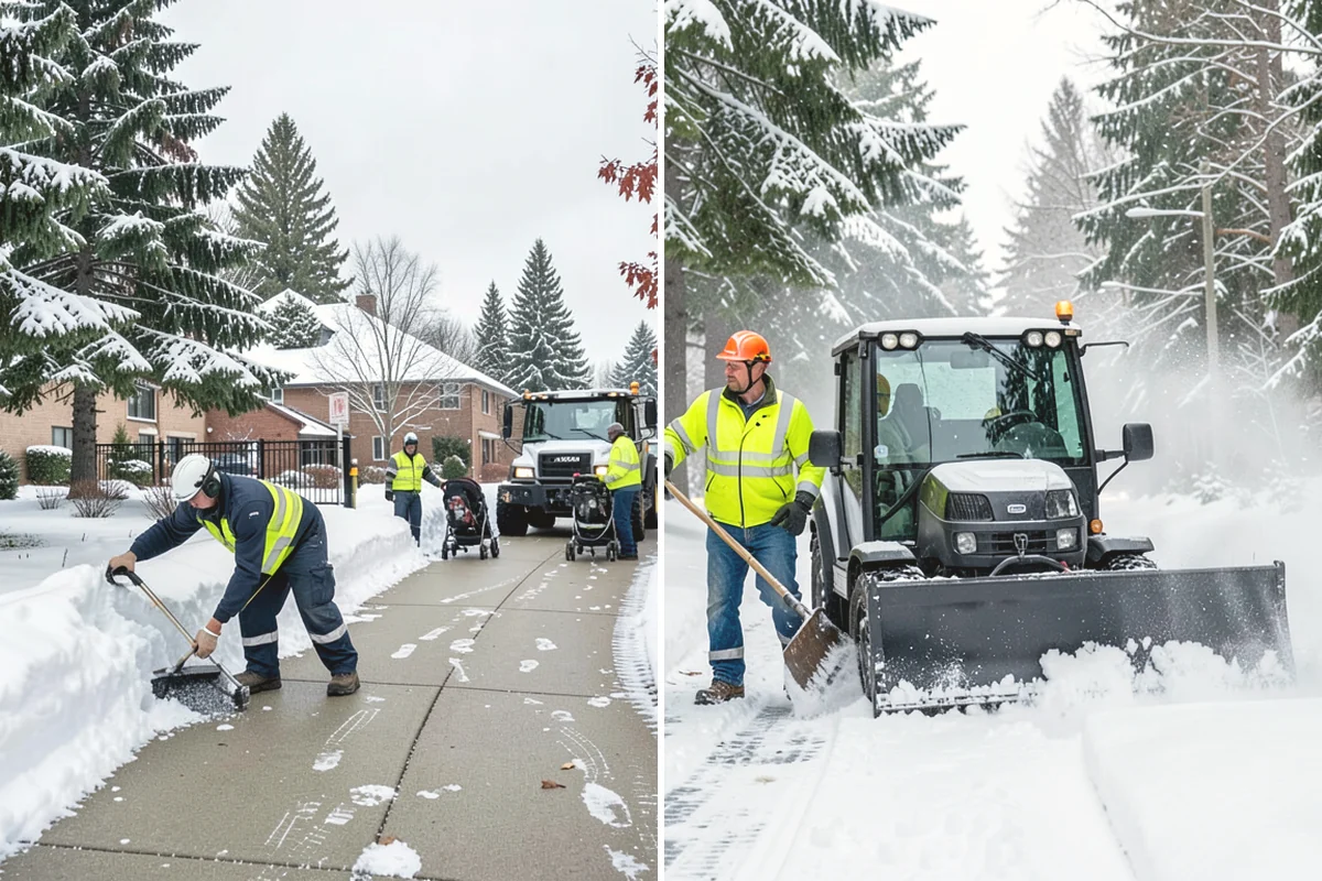 Industrial Facility Sidewalk Clearing in La Conner, Skagit County, WA - Identify worker walkways between lots, gates, and buildings