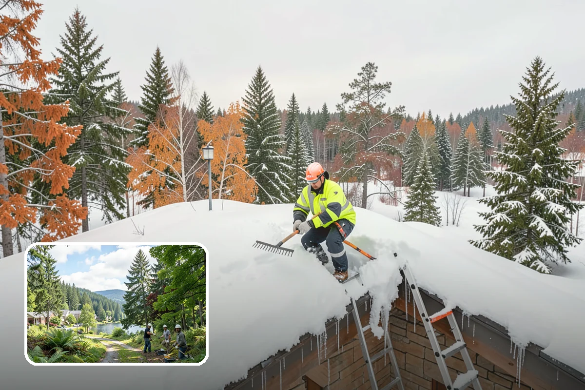 Industrial Facility Sidewalk Clearing in Lake Forest Park, King County, WA - Reduces Washington L and I worker injury claims and lost time