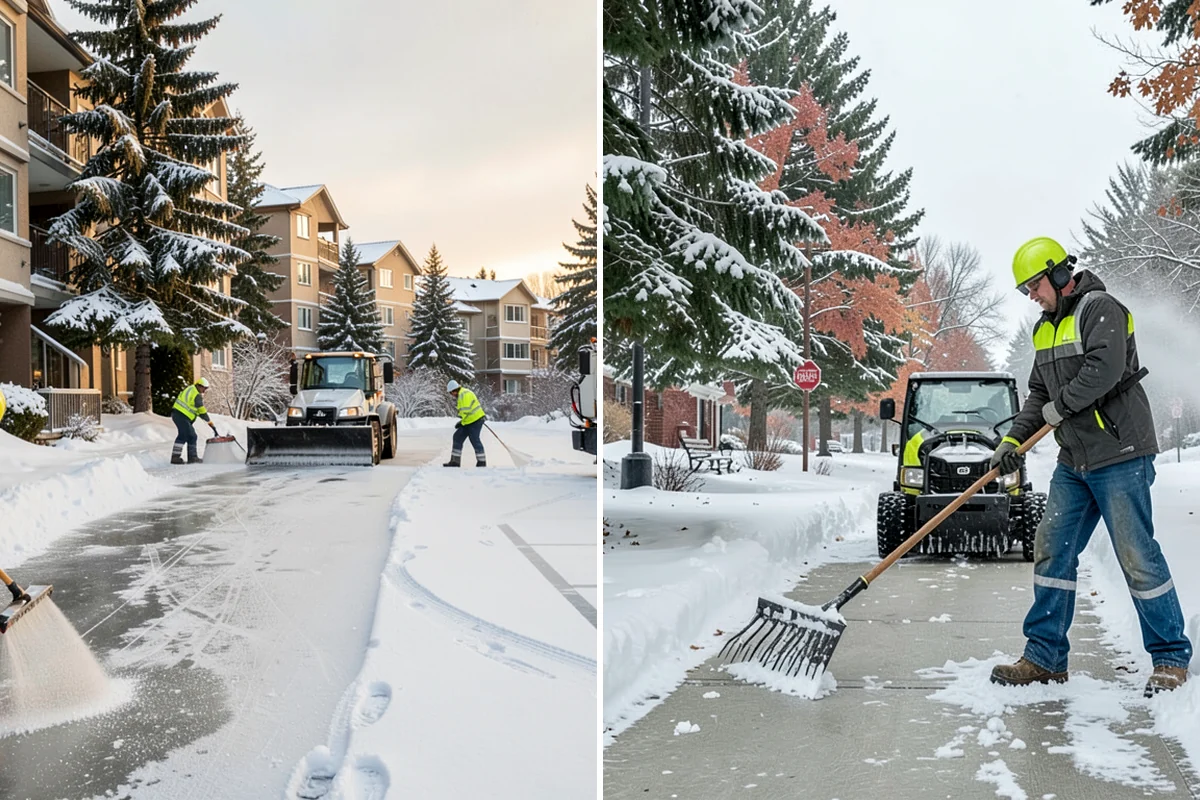 Industrial Facility Sidewalk Clearing in Lake Forest Park, King County, WA - Identify worker walkways between lots, gates, and buildings