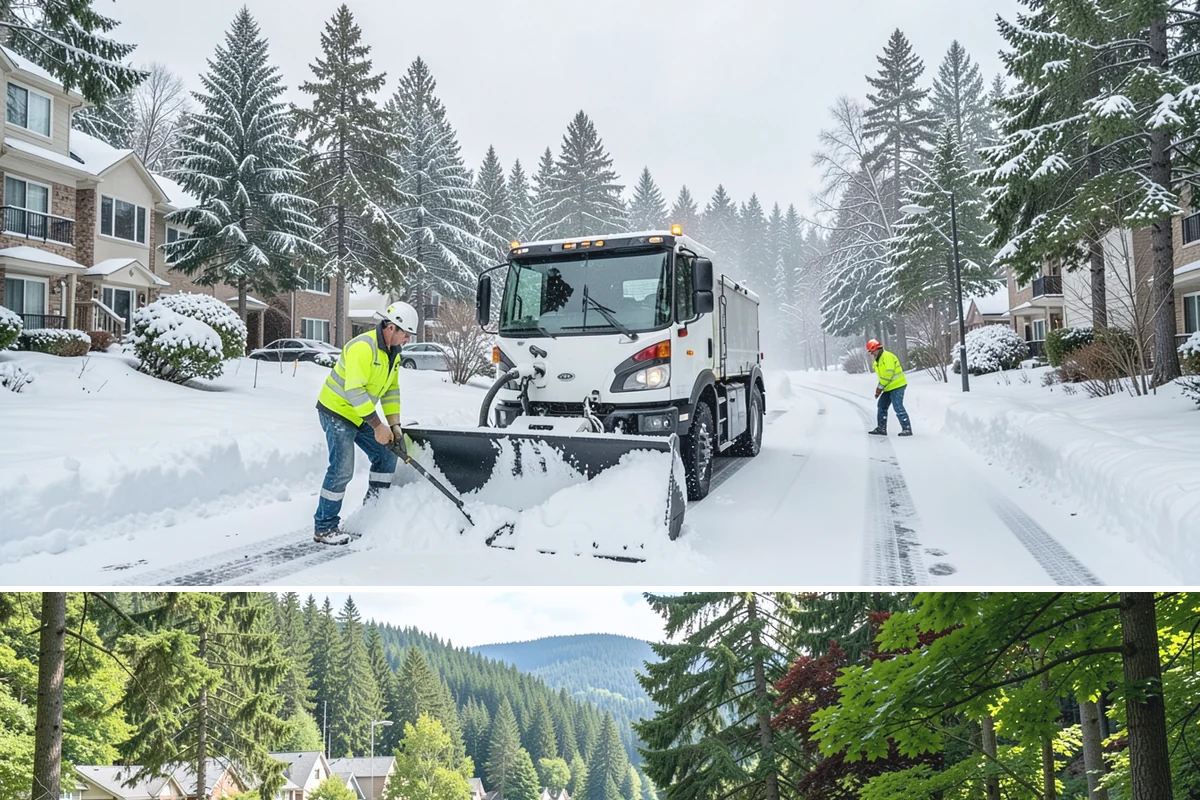 Industrial Facility Sidewalk Clearing in Lake Forest Park, King County, WA - Industrial demand holds from December through February, when overnight shifts face the worst refreeze on yard walkways before...