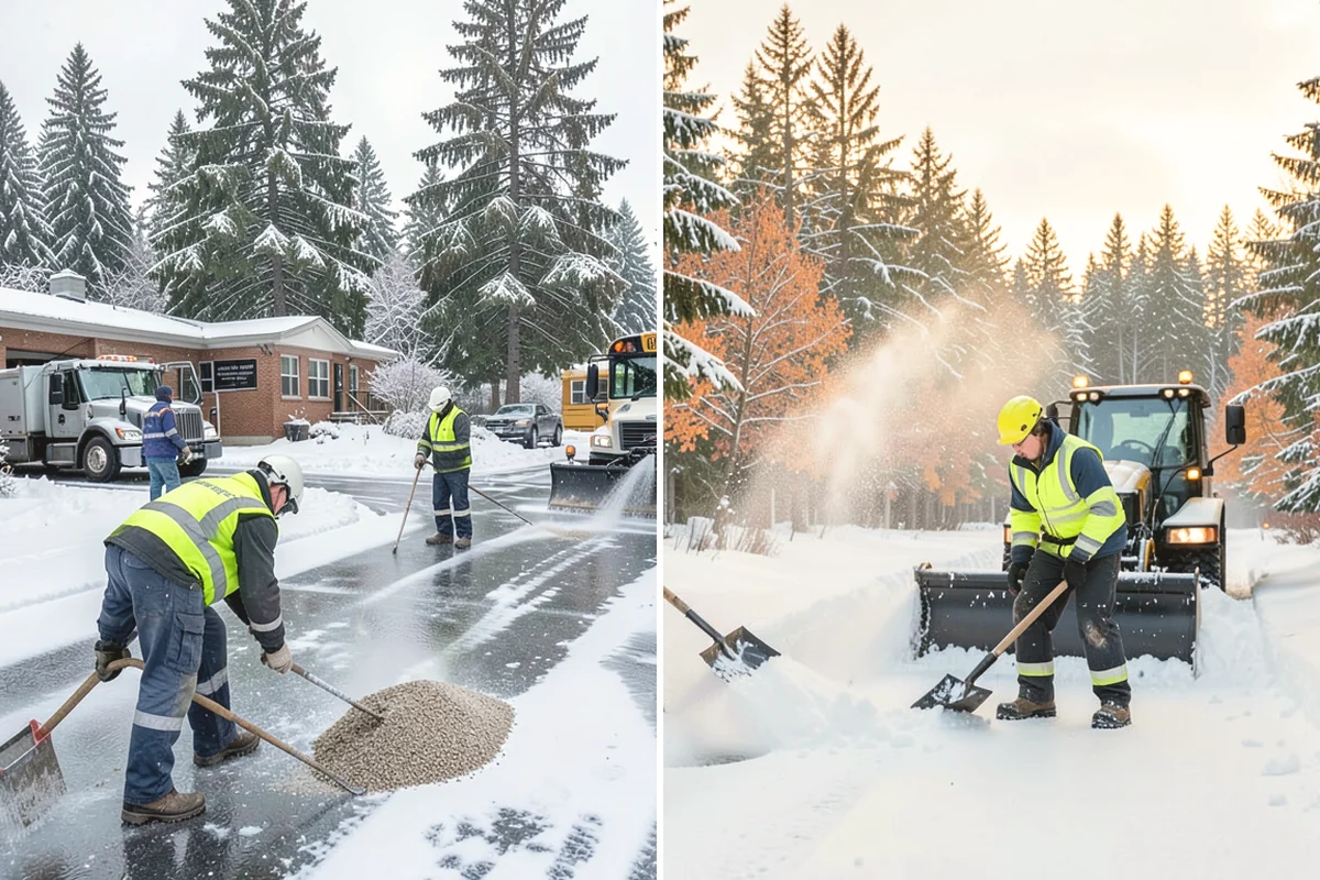 Industrial Facility Sidewalk Clearing in Lake Stevens, Snohomish County, WA - Identify worker walkways between lots, gates, and buildings