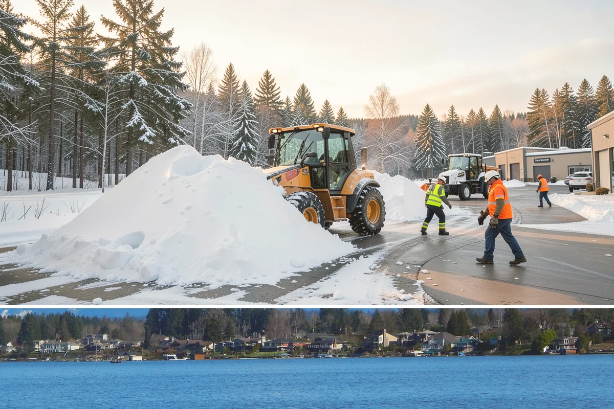 Industrial Facility Sidewalk Clearing in Lake Stevens, Snohomish County, WA - Industrial demand holds from December through February, when overnight shifts face the worst refreeze on yard walkways before...
