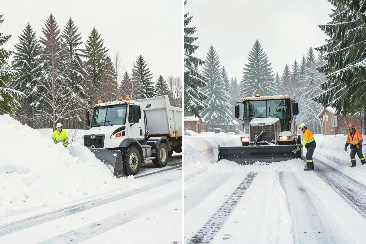 Industrial Facility Sidewalk Clearing in Langley, Island County, WA - Identify worker walkways between lots, gates, and buildings