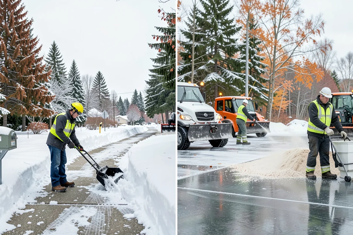 Industrial Facility Sidewalk Clearing in Lyman, Skagit County, WA - Identify worker walkways between lots, gates, and buildings