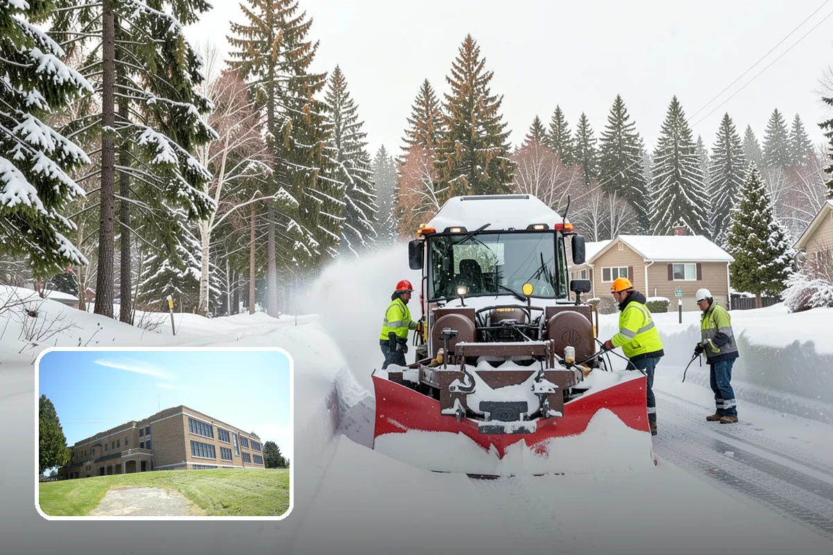 Industrial Facility Sidewalk Clearing in Maple Valley, King County, WA - Reduces Washington L and I worker injury claims and lost time