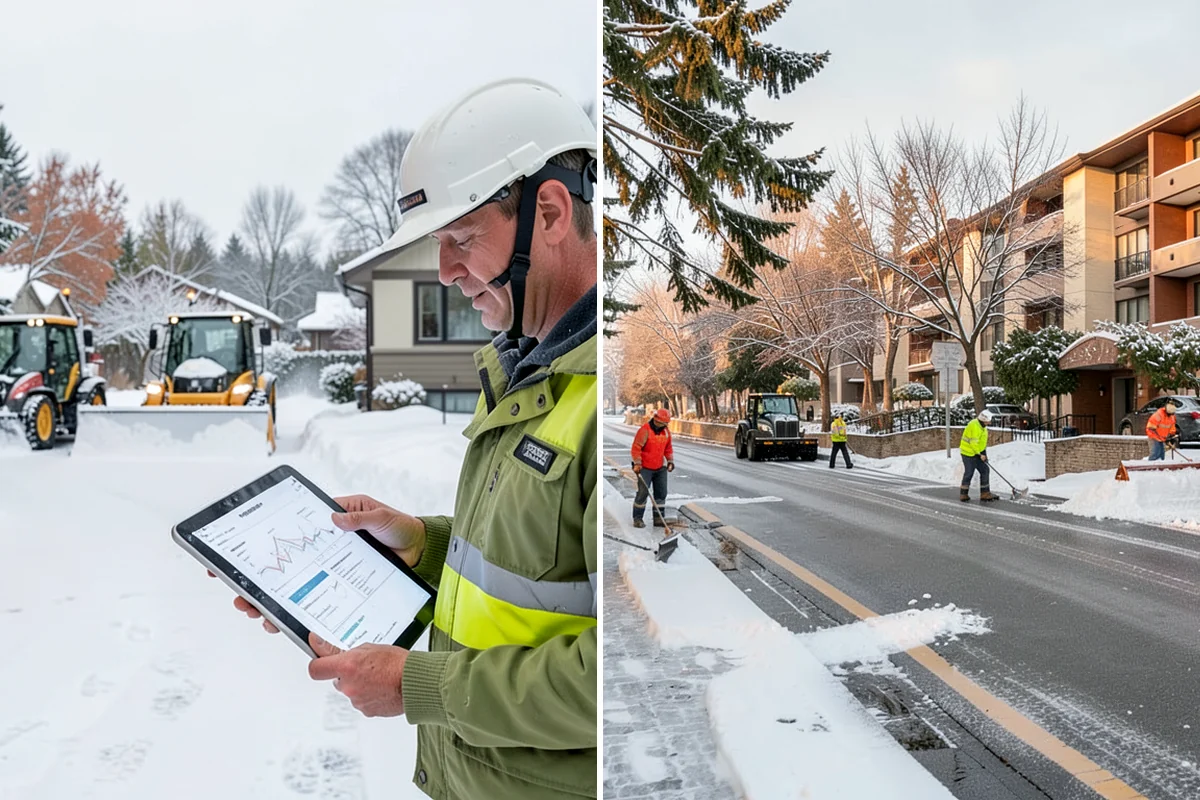 Industrial Facility Sidewalk Clearing in Maple Valley, King County, WA - Identify worker walkways between lots, gates, and buildings