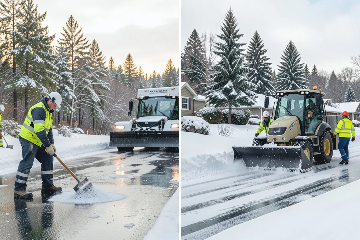 Industrial Facility Sidewalk Clearing in Marysville, Snohomish County, WA - Identify worker walkways between lots, gates, and buildings