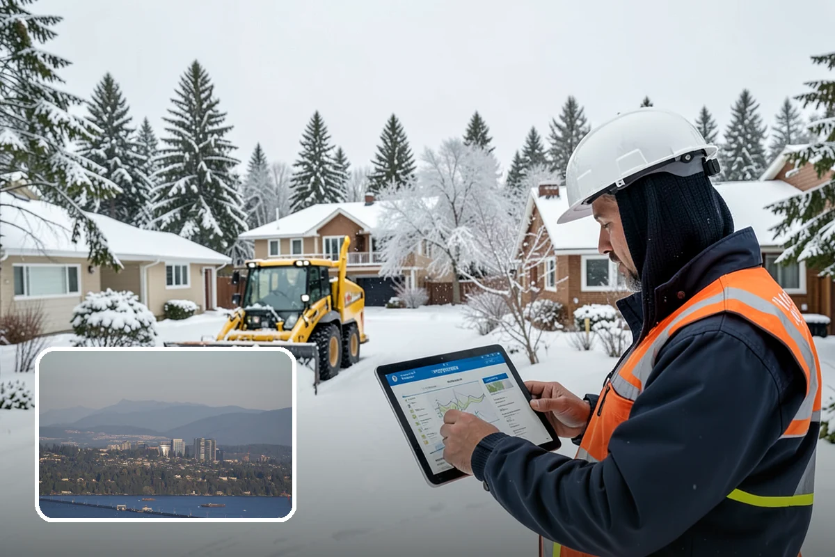 Industrial Facility Sidewalk Clearing in Medina, King County, WA - Reduces Washington L and I worker injury claims and lost time