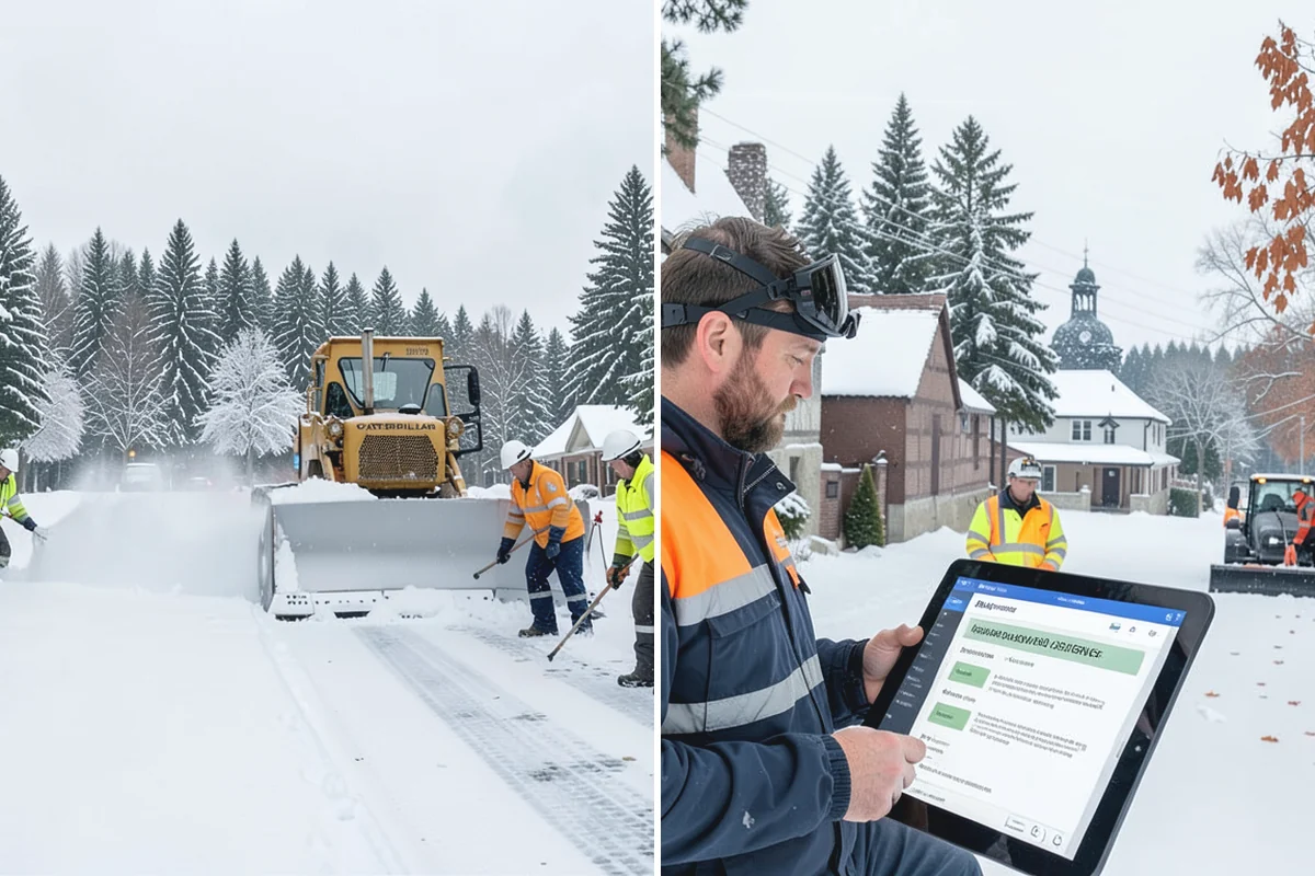 Industrial Facility Sidewalk Clearing in Medina, King County, WA - Identify worker walkways between lots, gates, and buildings