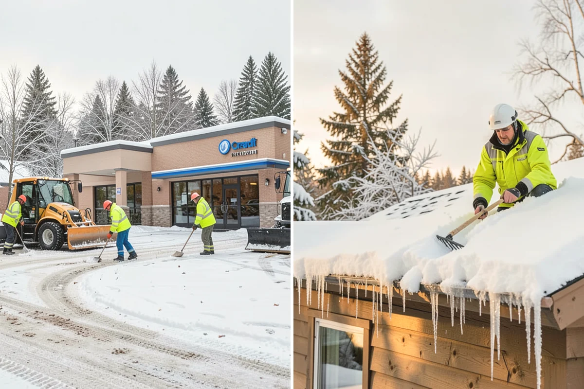 Industrial Facility Sidewalk Clearing in Mercer Island, King County, WA - Identify worker walkways between lots, gates, and buildings