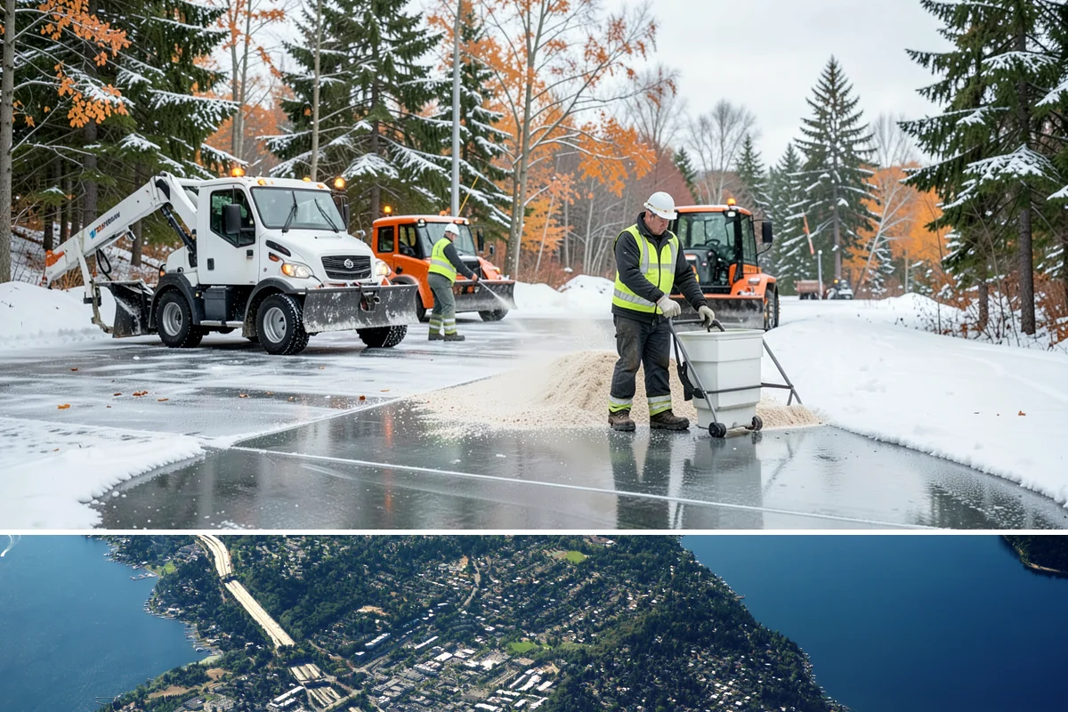 Industrial Facility Sidewalk Clearing in Mercer Island, King County, WA - Industrial demand holds from December through February, when overnight shifts face the worst refreeze on yard walkways before...