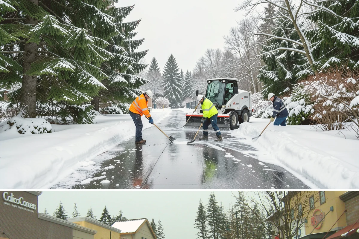 Industrial Facility Sidewalk Clearing in Mill Creek, Snohomish County, WA - Industrial demand holds from December through February, when overnight shifts face the worst refreeze on yard walkways before...