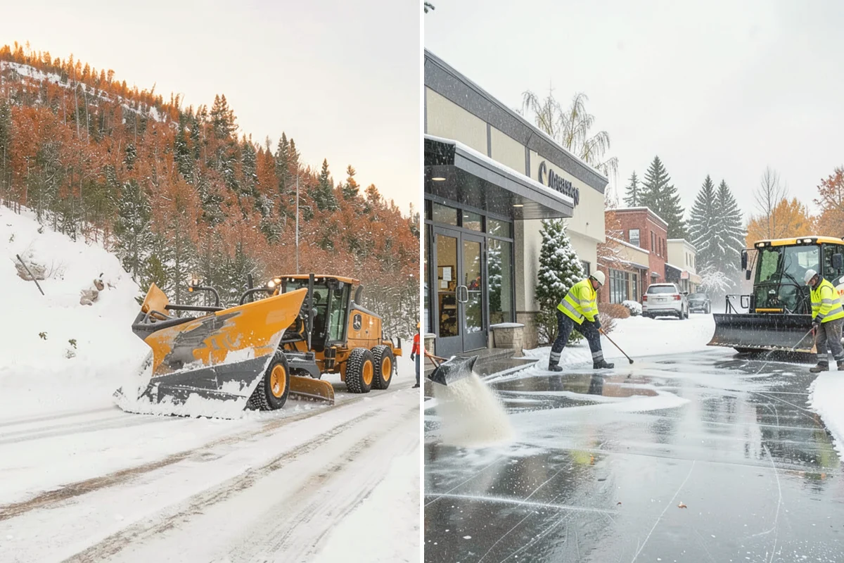 Industrial Facility Sidewalk Clearing in Milton, King County, WA - Identify worker walkways between lots, gates, and buildings