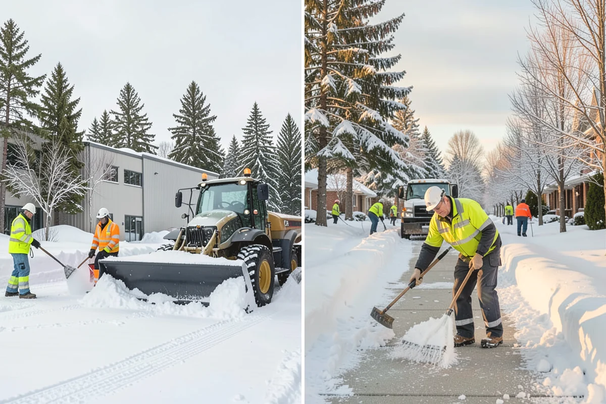 Industrial Facility Sidewalk Clearing in Monroe, Snohomish County, WA - Identify worker walkways between lots, gates, and buildings